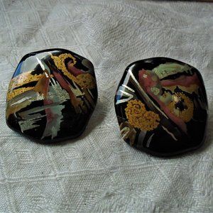 1980s handmade BSS brand pierced earrings